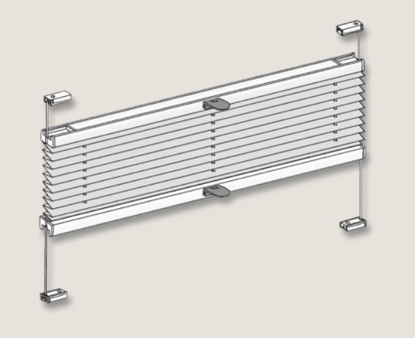 Plissé raamdecoratie