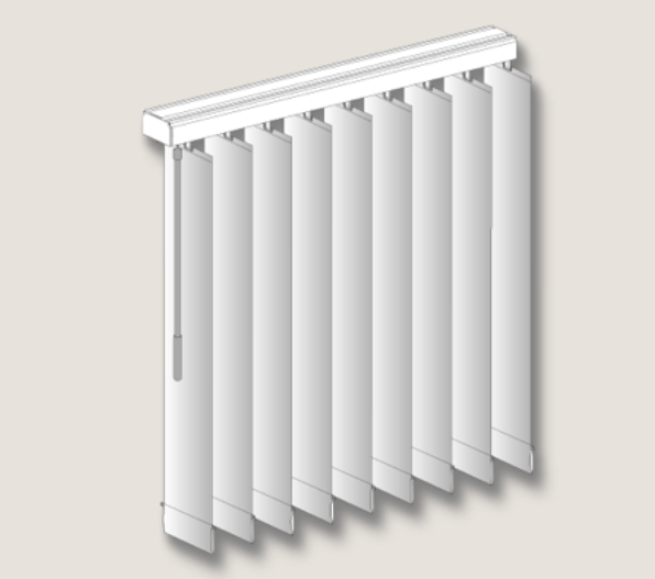 Verticale-jaloezieen raamdecoratie