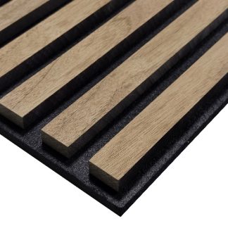 Akoestisch wandpaneel walnoot 260 cm x 52,6  cm