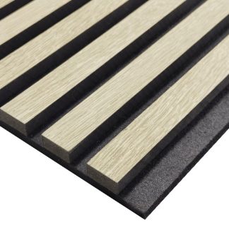 Akoestisch wandpaneel grijs eiken 260 cm x 52,6 cm