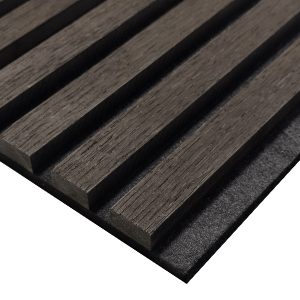 Akoestisch wandpaneel gerookt eiken 260 cm x 52,6 cm