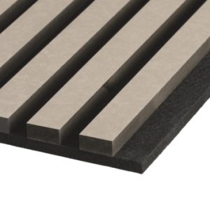 Akoestisch wandpaneel taupe 260 cm x 52,6 cm