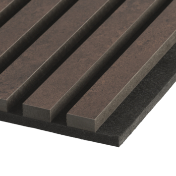 Akoestisch wandpaneel koper 260 cm x 52,6 cm