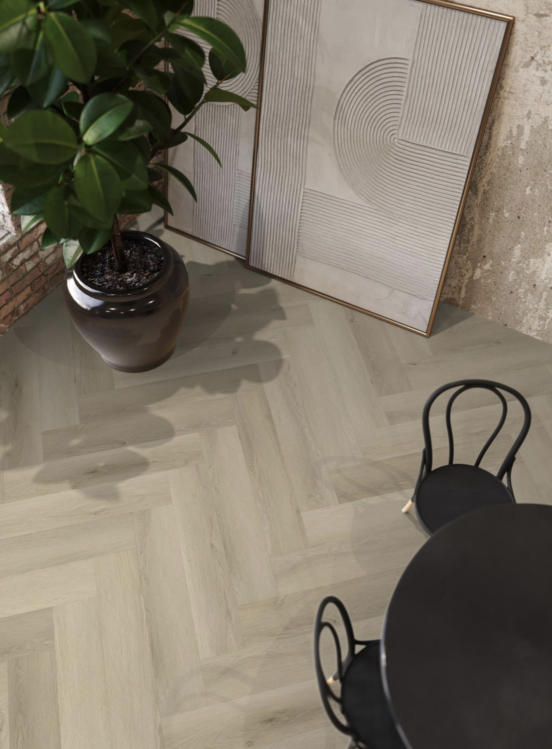 Floorlife YUP Mayfair herringbone warm oak EVC-plak - Afbeelding 2